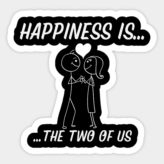 Happiness is the two of us Sticker by FTF DESIGNS